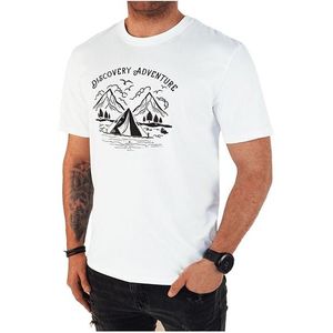 Bílé pánské tričko s potiskem adventure obraz