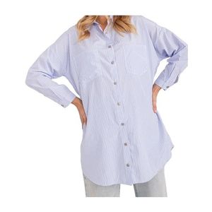 Dámská modro-bílá pruhovaná košile obraz