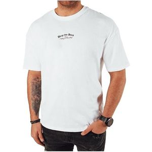 Bílé pánské tričko s potiskem na zádech obraz