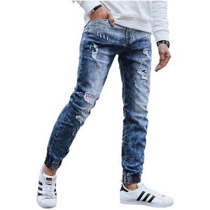 Pánské džínové kalhoty / joggery modré obraz