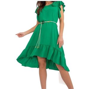 Zelené volánové šaty obraz