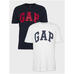 Sada dvou pánských triček v bílé a modré barvě GAP Logo Basic obraz
