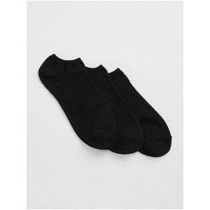 Sada tří párů černých dámských kotníkových ponožek GAP obraz