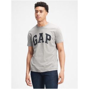 Šedé pánské tričko GAP logo obraz