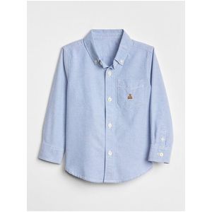 Modrá klučičí dětská košile oxford button-down obraz