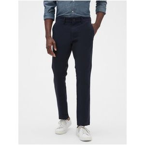 Modré pánské kalhoty essential khakis in skinny fit with GapFlex obraz