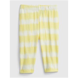 Žluté holčičí dětské legíny organic cotton crop leggings obraz