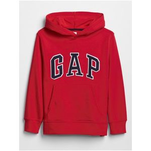 Červená klučičí dětská mikina GAP Logo hoodie obraz