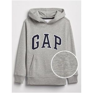 Šedá klučičí dětská mikina GAP Logo hoodie obraz