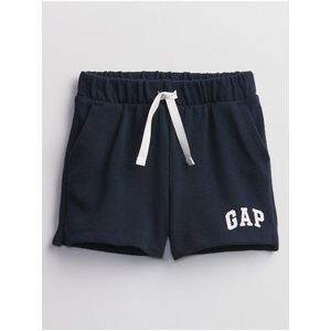 Modré holčičí dětské kraťasy GAP Logo pull-on shorts obraz