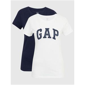 Sada dvou dámských triček v bílé a modré barvě GAP obraz