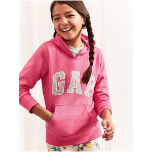 Růžová holčičí mikina GAP Logo hoodie sweatshirt obraz