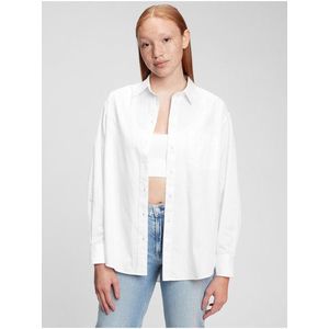 Bílá dámská košile z organické bavlny GAP obraz