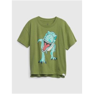 Zelené klučičí tričko s dinosaurem GAP obraz