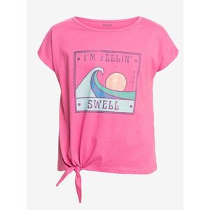 Růžové holčičí tričko s uzlem Roxy Pura Playa obraz