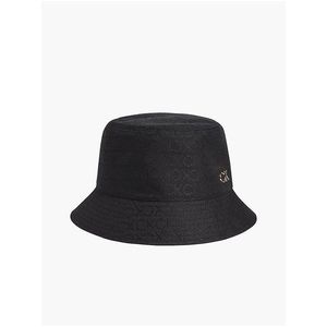 Černý dámský vzorovaný klobouk Calvin Klein obraz