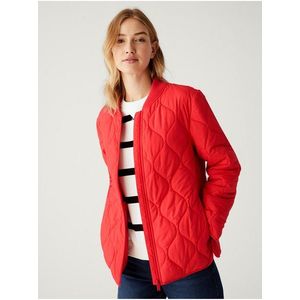 Červená dámská lehká prošívaná bunda Marks & Spencer obraz