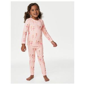 Růžové holčičí vzorované pyžamo Marks & Spencer obraz
