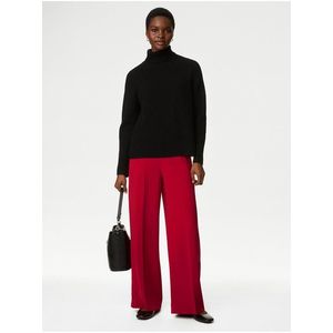 Červené dámské široké kalhoty Marks & Spencer obraz