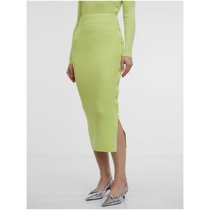 Světle zelená dámská svetrová midi sukně ORSAY obraz