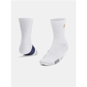 Bílé ponožky Under Armour Curry UA AD Playmaker 1p Mid obraz