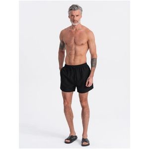 Černé pánské plavecké šortky Ombre Clothing V25 OM-SRBS-0125 obraz