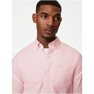 Růžová pánská košile Marks & Spencer Oxford obraz