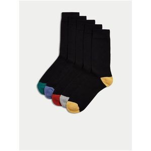 Sada tří párů pánských ponožek v černé barvě Marks & Spencer Cool & Fresh™ obraz
