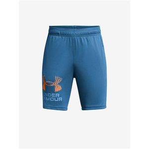 Modré klučičí sportovní kraťasy Under Armour UA Tech Logo Shorts obraz