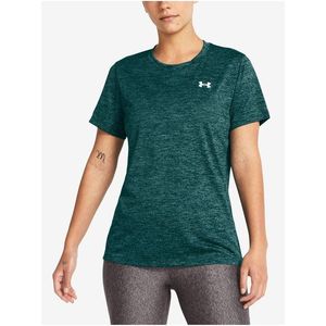 Tmavě zelené dámské žíhané tričko Under Armour Tech SSC- Twist obraz