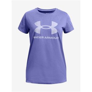 Fialové holčičí tričko Under Armour UA G Sportstyle Logo SS obraz