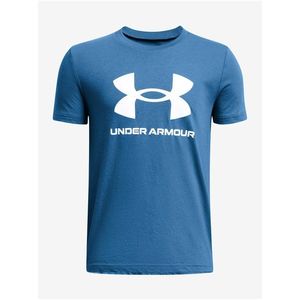 Petrolejové klučičí tričko Under Armour UA B Sportstyle Logo SS obraz