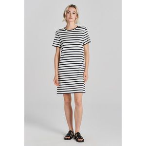striped dress obraz