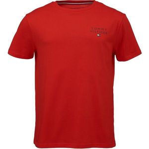 Tommy Hilfiger pánské červené tričko Logo obraz
