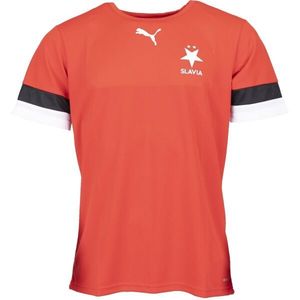Puma TEAMRISE JERSEY TEE SK SLAVIA Pánské fotbalové triko, červená, velikost obraz