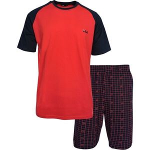 Fila SET SHORT SLEEVES T-SHIRT AND SHORT PANTS IN JERSEY Pánské pyžamo, červená, velikost obraz