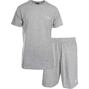 Fila SET SHORT SLEEVES T-SHIRT AND SHORT PANTS IN JERSEY Pánské pyžamo, šedá, velikost obraz