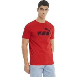 Puma ESSENTIALS LOGO TEE Pánské triko, červená, velikost obraz