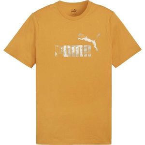 Puma ESSENTIALS + CAMO GRAPHIC TEE Pánské triko, oranžová, velikost obraz
