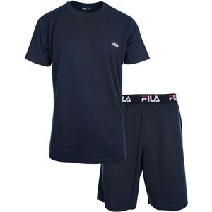 Fila SET SHORT SLEEVES T-SHIRT AND SHORT PANTS IN JERSEY Pánské pyžamo, tmavě modrá, velikost obraz