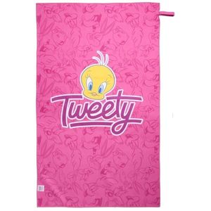 Warner Bros TWEETY 80 x 130 Rychleschnoucí sportovní ručník, růžová, velikost obraz