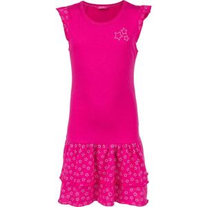 Dámské růžové šaty s volány Velikost: S obraz