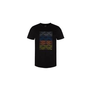 Pánské černé bavlněné tričko s kulatým výstřihem obraz