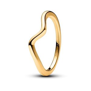 Pandora Vlnitý pozlacený prsten Timeless Shine 163095C00 50 mm obraz