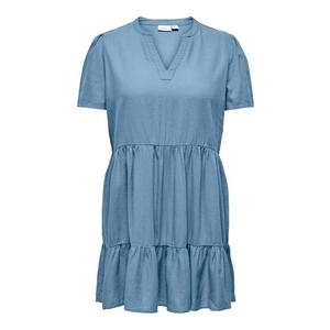 ONLY CARMAKOMA Dámské šaty CARTIRI-CARO Regular Fit 15311976 Blissful Blue 3XL/4XL obraz