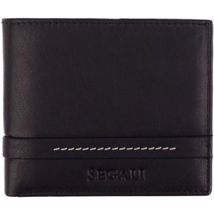 SEGALI Pánská kožená peněženka 1043 black obraz
