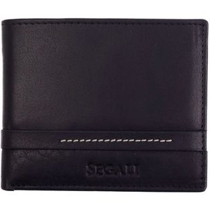 SEGALI Pánská kožená peněženka 1042 black obraz