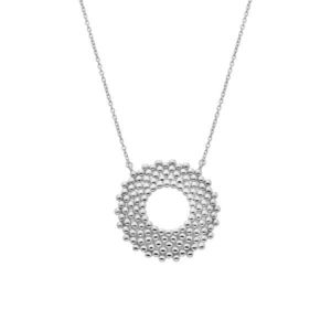 Hot Diamonds Krásný stříbrný náhrdelník s diamantem Blossom DN191 (řetízek, přívěsek) obraz