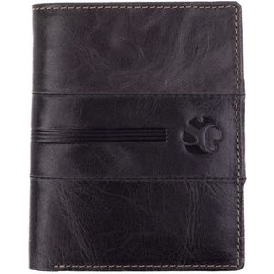 SEGALI Pánská kožená peněženka 1041 black obraz