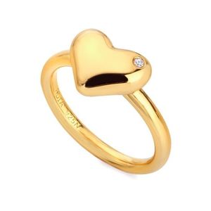 Hot Diamonds Romantický pozlacený prsten s diamantem Jac Jossa Soul DR276 54 mm obraz